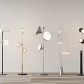 Stylish Modern Floor Lamps With Various Unique Shapes And Metal Stands