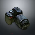 Black Nikon DSLR Camera With Detachable Lens And Professional Digital Design
