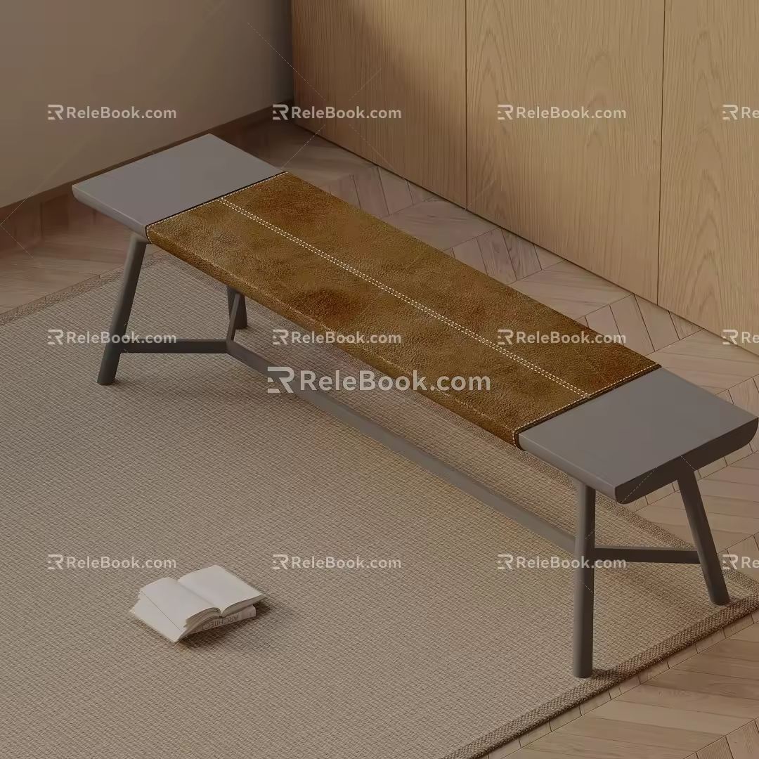 Modern shoe changing stool 3d model