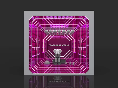 Modern Meichen Online Red Perfume Pushcard 3d model Modern Meichen Online Red Perfume Pushcard 3d model