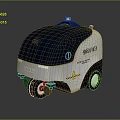 Smart Computer Controlled Intelligent Robot Jing Xiaobai With Blue White Body And Wheels