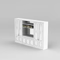 Technology Exhibition Hall Display Cabinet With White Carved Design And Open Shelf For Exhibits