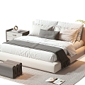 Modern Double Bed 3d model