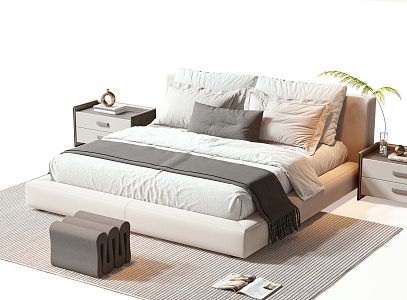 Modern Double Bed 3d model