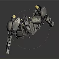Modern warrior mech warrior machine armor mechanical armor machine warrior 3d model