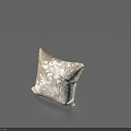 Soft Light Colored Decorative Pillow With Delicate White Floral Pattern For Home Decor