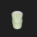 Fresh Green Grapes Filled in Transparent Glass Cup on Gray Surface