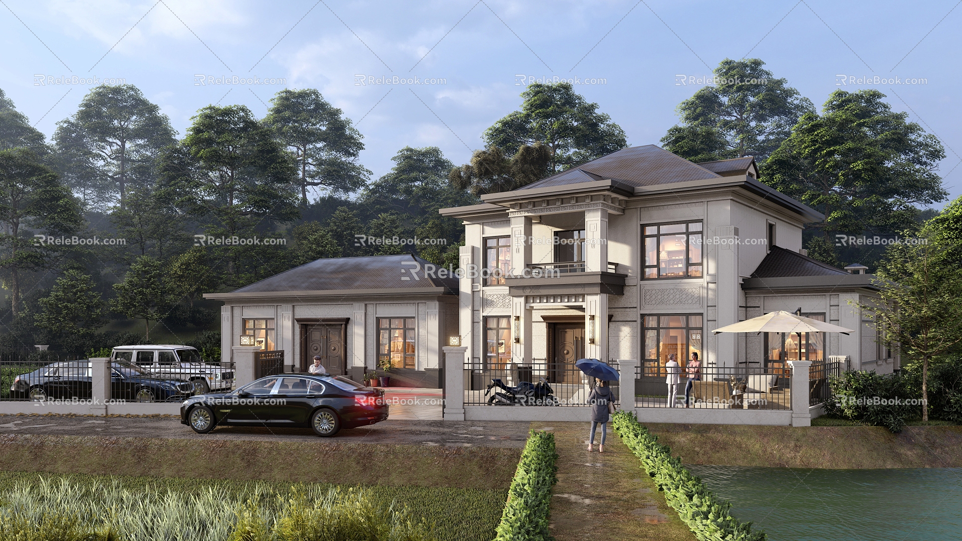 New Chinese Villa 3d model