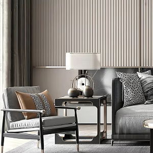 New Chinese Style Leisure Chair Table Lamp Tea Table Single Chair Ancient Style Leisure Chair Side Corner Table G802 3d model