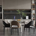Modern Luxury Open Plan Living And Dining Room Interior With Plush Sofa And Stylish Cabinets