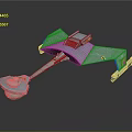 Futuristic Airliner 3D Model With Streamlined Design And Unique Wing Structure