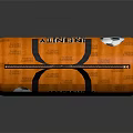 Orange Cylindrical Sports Bag With Black Handle Soccer Ball Design And INFINITY SPORTS Logo