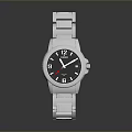 Elegant Stainless Steel Watch With Black Dial And Link Bracelet For Fashion Accessories Wear
