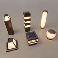 Solar Powered Outdoor Lights With Modern Design And Various Decorative Shapes