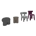 Modern Unique Single Chair Design With Various Colors And Comfortable Shape 3d model