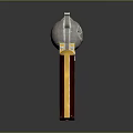 Vintage Revolver Featuring Metal Barrel Wooden Grip And Shiny Finish