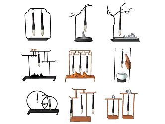 Chinese brush pen holder 3d model