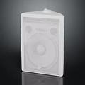 White Modern Speaker With Mesh Grill For Clear Home Audio Experience 3d model