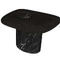 Rita Side Table Solid Wood Side Table Marble Side Table 3d model