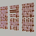 Three Piece Modern Geometric Wall Decor With Black And Gold Intricate Patterns