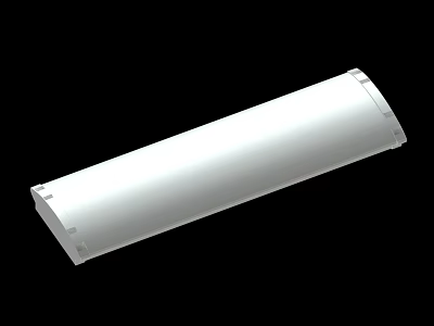 White Cylindrical Structural Tube With Mounting Holes On Black Background 3d model