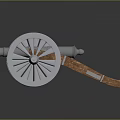 Ancient Cannon Weapon With Metal Barrel Wooden Carriage And Spoked Wheels
