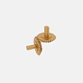 Two Golden Industrial Gears With Tooth Structure And Metal Components Design