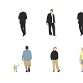 Modern Characters Business Men Combination 3d model