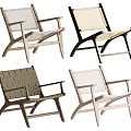 Leisure Chairs In Various Stylish Designs With Wooden Frames And Woven Details