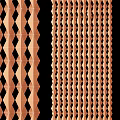 Room Divider with Diamond Pattern Golden Brown and White Textured Woven Design for Interior