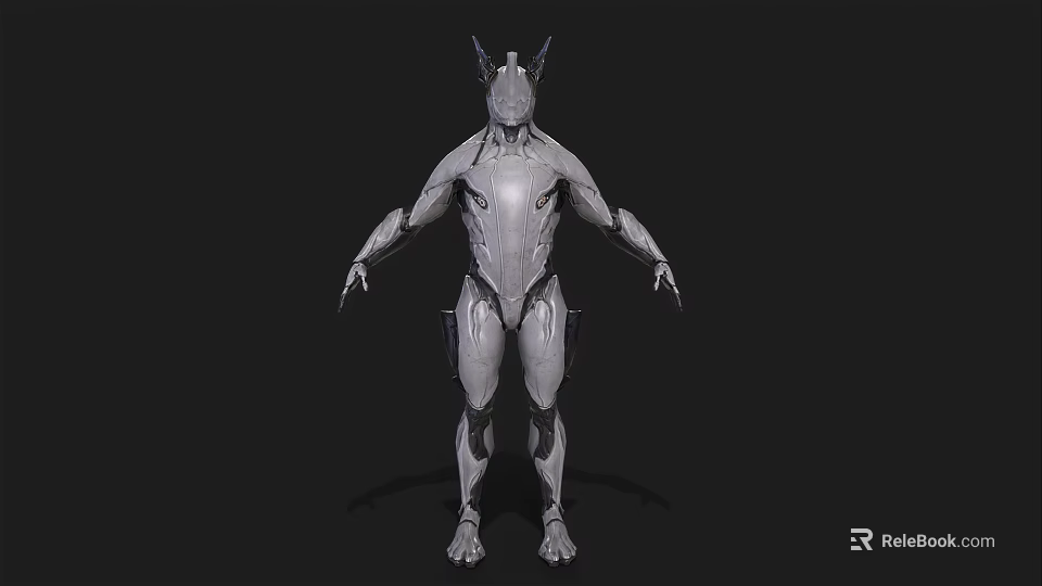 Sci Fi 3D Game Movie Character With Muscular Structure Horned Head And Sharp Design 3d model 