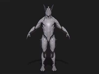 Sci Fi 3D Game Movie Character With Muscular Structure Horned Head And Sharp Design 3d model