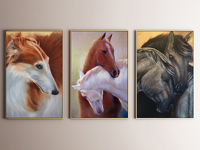 Modern Animal Painting Decorative Painting model