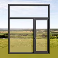 Modern Casement Window With Black Frame And Transparent Glass For Natural View