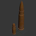 Copper Colored Bullets in Large and Small Sizes for Weapon Ammunition