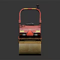 Red Road Roller With Double Drums Operator Seat And NCC APEX Features 3d model