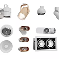 Various Modern Downlights And Spotlights With Different Design Styles 3d model