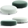 Modern Ottoman Collection With Various Colors And Round Oval Shapes For Home Decor