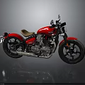 Classic Pink Motorcycle with Tan Leather Seat Chrome Accents and Black Wheels Studio Shot