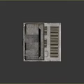 Rusty Vintage Computer Case With Metal Shell Cooling Fan And Ventilation Holes
