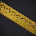 ADJUSTA Yellow Metal Ruler with Multiple Scales and Holes Precision Hardware Tool