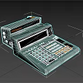 Weapon Control Panel Device With Green Body Buttons Knobs And Ports