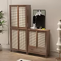 Walnut decorative cabinet 3d model