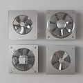 Industrial Fans Featuring Square Metal Frame And Various Blade Designs For Ventilation
