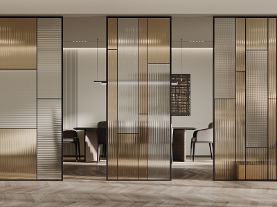 Modern partition glass partition 3d model