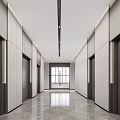 modern elevator hall 3d model