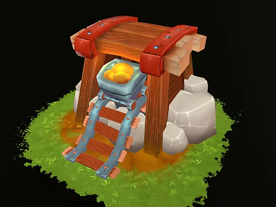 Modern Cartoon Scene 3d model