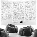Download 3ddd Architecture Building Sketches On Whiteboard With Drawing Tools