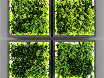 Modern Green Plant Wall Green Plant Wall Green Wall Vertical Green Plant Wall Decorations Leaf Flower Plants 3d model