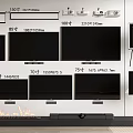 TV bracket TV audio projection curtain projector fireplace socket 3d model